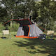 vidaXL Summer Camping Tent Orange 223x163x130cm
