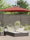 Hängender Aluminium-Garten- und Terrassen-Sonnenschirm Orange 2,94x2,94xHöhe 2,5 m