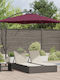 Garten- und Terrassen-Sonnenschirm Hängend Aluminium Burgundisch 2,94x2,94xHöhe 2,5 m