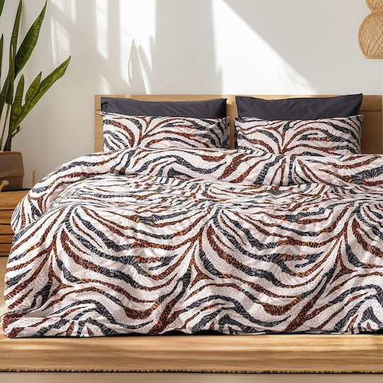Beauty Home Duvet Set Single 160x240cm Rea Art 12259 Charcoal 2pcs