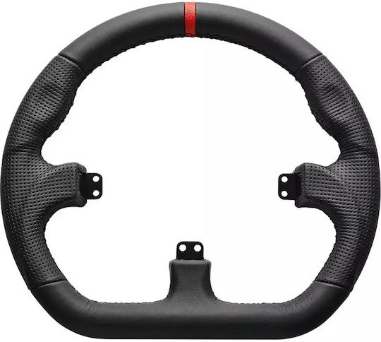 Asetek Leather Car Steering Wheel Black/Black