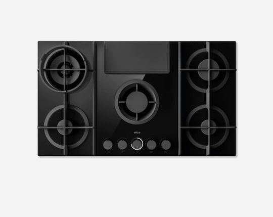 Elica Nikolatesla Flame Evo BL/A/88 Εστία Φυσικού Αερίου Αυτόνομη με Απορροφητήρα 88x51εκ.