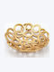 Estheti Decorative Platter Design Polyresin Gold 24.7x24.7x5.4cm 2 Pieces 819-00703