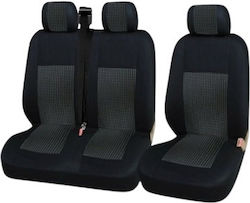 2+1 Luxury Black Seat Covers Mercedes Sprinter Vito Vw Crafter T5 Ford Transit Peugeot Iveco