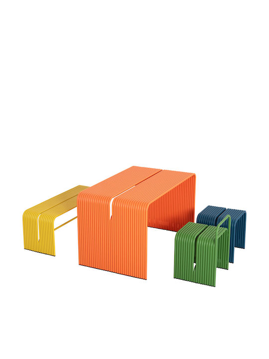 Intrepid Masă Sala de mese din Aluminiu Orange 121x70x70buc