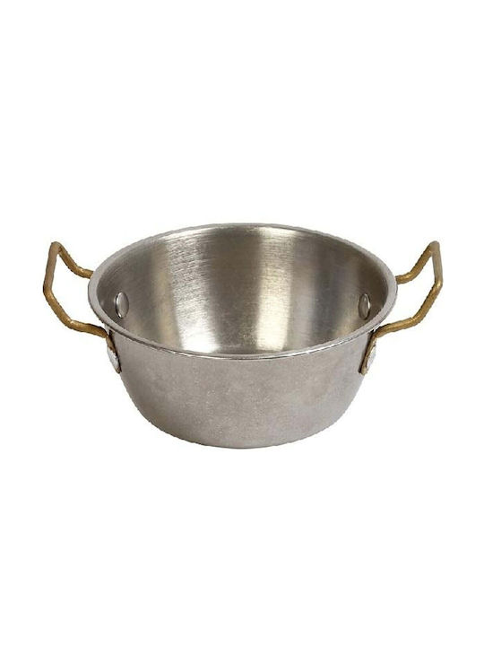 Espiel Snow Serving Bowl Round Inox Yellow with Diameter 13cm