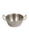 Espiel Snow Serving Bowl Round Inox Yellow with Diameter 13cm
