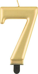 GoDan Geburtstagskerze Nummer "7" in Gold Farbe...