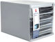 Deli Desktop Drawer with Lock 36x26x27cm Gray