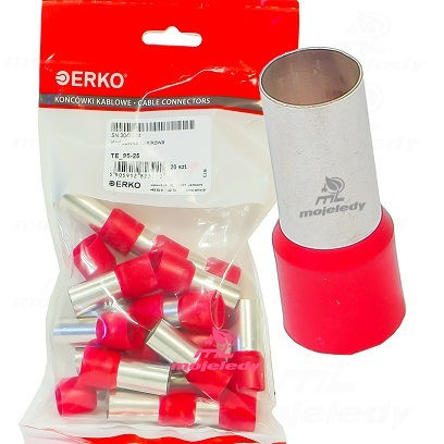 Insulation Sleeve Te 95/25 20pcs Red Erko