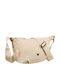 Stoff Damen Shopper Tasche Beige