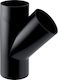 Pehd 90x75/45 Abgewinkelter T-Stück Schwarz Polyethylen Drainage
