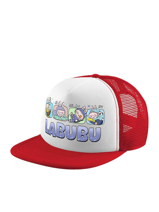 Labubu Καπέλο Ενηλίκων Soft Trucker Δίχτυ Red W...