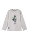 Kids' Shirt Long Sleeve Grey Silver Wolf