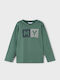 Kids Long-Sleeved Green Top Basic