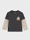 Kids' Shirt Long Sleeve Dark Grey