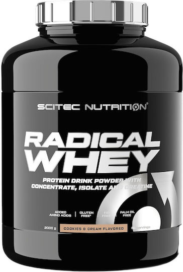 Scitec Nutrition Radical Whey Protein Whey with Creatine Gluten Free with Flavor Cookies & Cream 2kg