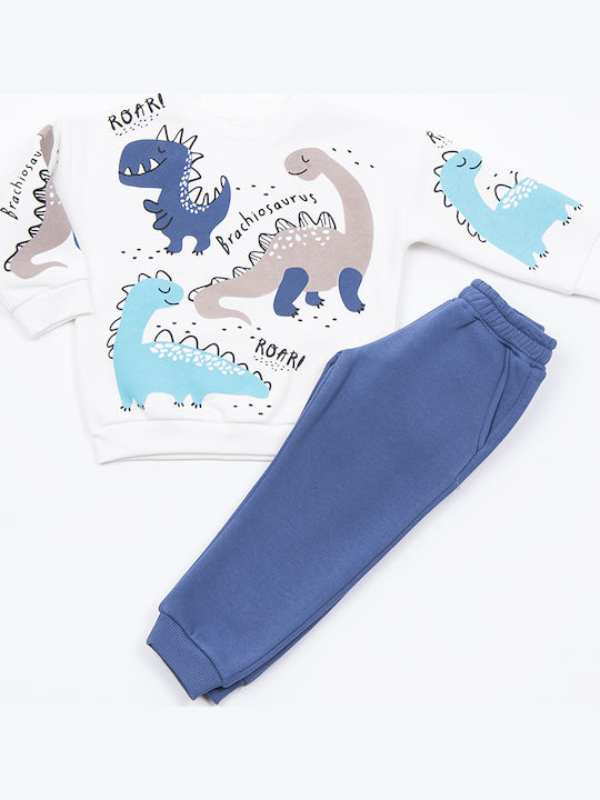 Kids Sweatpants Set Ecru 2pcs