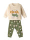Kids Sweatpants Set Ecru-khaki 2pcs