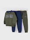 Kids Sweatpants Set Olive 3pcs