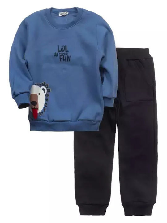 Kids Sweatpants Set Blue 2pcs