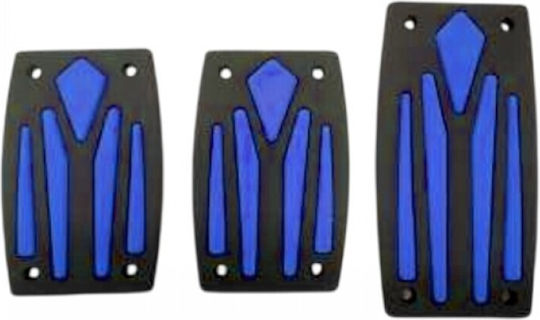 Raistar Car Pedal Set Non Slip Universal Blue 3pcs