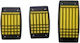 Raistar Car Pedal Set Non Slip Universal Yellow 3pcs