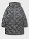 Kinder Freizeitjacke Lang mit Kapuze Anthracite