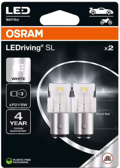 Osram Лампи Автомобила & Мотоциклета LEDriving SL P21/5W LED 6000К Хладно бяло 12V 12W 2бр