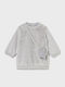 Mädchenkleid Langärmelig Kinderbekleidungssets mit Mantel und Zubehör Hellblau