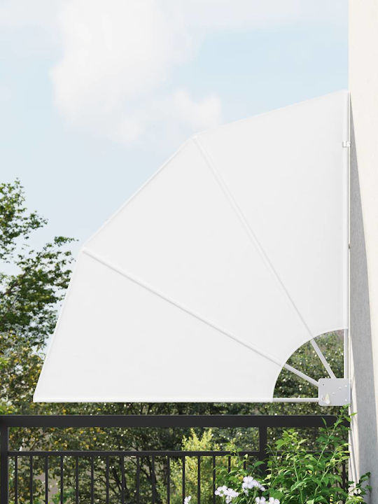 vidaXL Garden Sideway Sunshade Roller White 1.15x1.15cm