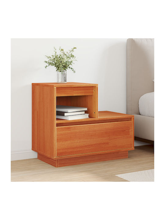 Bedside Table Made of Solid Wood Solid Pine Wood 60x34x51cm