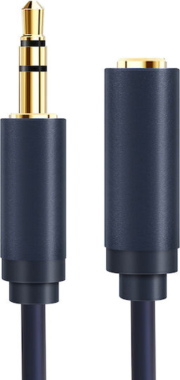 Cabletime 3.5mm Jack Cable 3.5mm Male - 3.5mm Female Blue 3m With Gold Plated Terminals CT-AV302-H11G