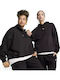 Logo Long Women's Sweatshirt Jacket Hooded Black