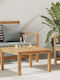 Sitting Room Table for Small Outdoor Spaces made of Teak Brown 60x60x36cm