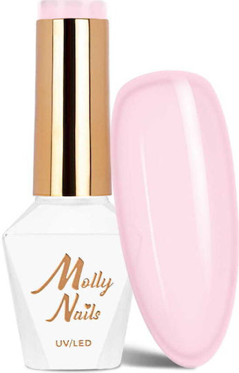 Molly Nails Полутраен Лак За Нокти Хибрид Френски Маникюр Канди Розов Hema/di-hema Free 8гр № 136