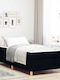 Kids Bed Classic Single Black for Mattress 100x200cm
