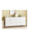 Comoda pentru Dormitor Berwyn 2383 White 158x40x76buc