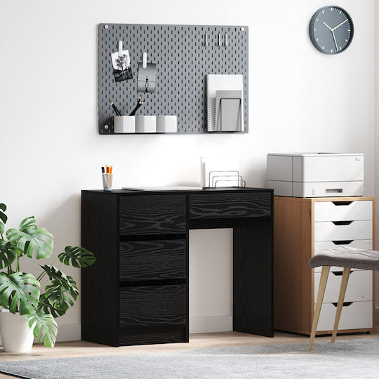 Writing Desk Black Oak Black Oak Particle Board Laminate 90x37.5x75 cm