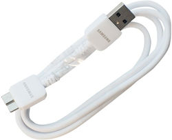 Samsung ET-DQ11Y1WE Regular USB 3.0 σε micro USB 1m Λευκό