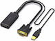Benfei Konverter VGA weiblich zu HDMI männlich