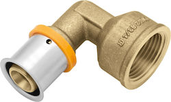 90° Brass Pipe Elbow Gw Ultrapress 25 Rp3/4"
