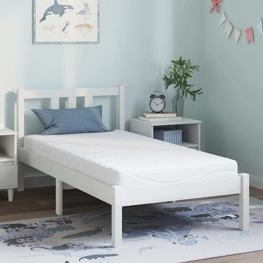 vidaXL Schutzauflage Einzel Weiß 80x200+13cm