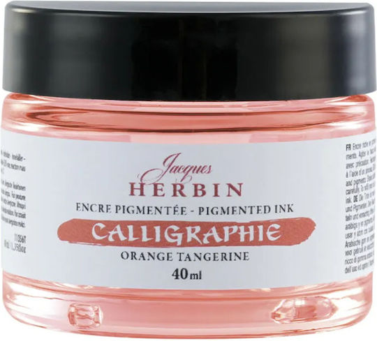Jacques Herbin Calligraphy Ink 40ml Orange Tangerine