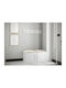 Hartford 376 Eingangsmöbel mit Spiegel & Garderobe Light Brown, White 84x44x42cm