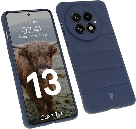 Bizon Bizon Rückseite Umschlag Silikon / Gehärtetes Glas 2mm Marineblau Für OnePlus 13