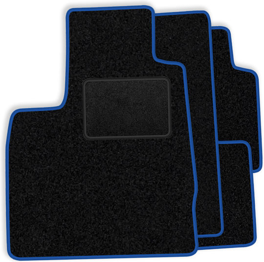 Set Covorașe Velur Potrivite Nissan Patrula Y61 1998-2004 Margine Albastră