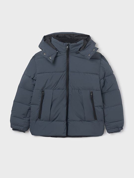 Mayoral Kids' Casual Jacket with Hood Navy Blue