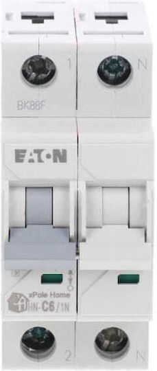 Întrerupător Automat 1P+N C 6A 6kA CA Xpole Home HN-C6/1N 194848