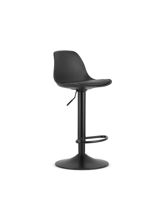 Stool Bar with Adjustable Height Black 35x37x47cm